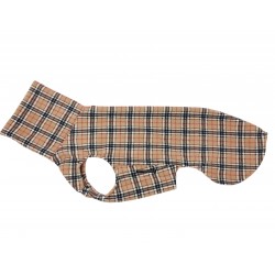 Windhund Pullover Polarfleece Royal Stewart beige kariert ein Klettverschluss, 5 Größen