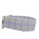 Zugstopp Halsband Windhundhalsband  Schottenkaro Flieder-Beige, 3 Breiten lieferbar