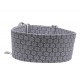 Zugstopp Halsband Windhundhalsband White Flowers on Taupe, 3 Breiten lieferbar