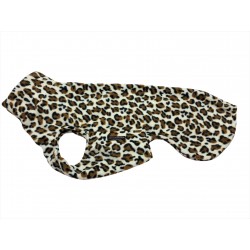 Whippet Pullover Leoparden-Look, Polar Fleece mit Klettverschluss, 3 Größen