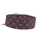 Zugstopp Halsband Windhundhalsband Polka Dots in Pink, 3 Breiten lieferbar