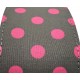 Zugstopp Halsband Windhundhalsband Polka Dots in Pink, 3 Breiten lieferbar
