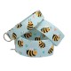 Zugstopp Halsband, Windhundhalsband in Mint mit Bienen/Hummeln , 3 verschiedene Breiten