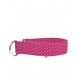 Zugstopp Halsband, Windhundhalsband, White Dots on Pink, 3 Breiten lieferbar