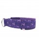 Zugstopp-Kuschelhalsband "Galgo Purple", weich gepolstert und federleicht, 3 Breiten