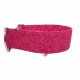Zugstopphalsband, Windhundhalsband, Hundehalsband, Ornamente in pink auf rot