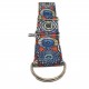 Zugstopphalsband, Windundhalsband Mandala jeansblau/rot, 2 Breiten lieferbar
