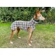 Windhund Pullover Polarfleece Royal Stewart beige kariert ein Klettverschluss, 5 Größen
