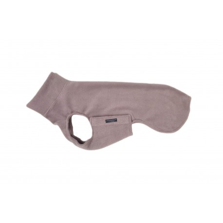 Whippet Pullover Polar Fleece mit Klettverschluss, Farbe Taupe, Gr. L