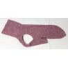 Windhundpullover Strickfleece rosa-dunkelrot-meliert, RL Pulli 66 cm, Brustumfang ca. 60-64 cm